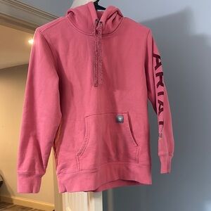 Ariat Coral Hoodie with Logo Sleeve